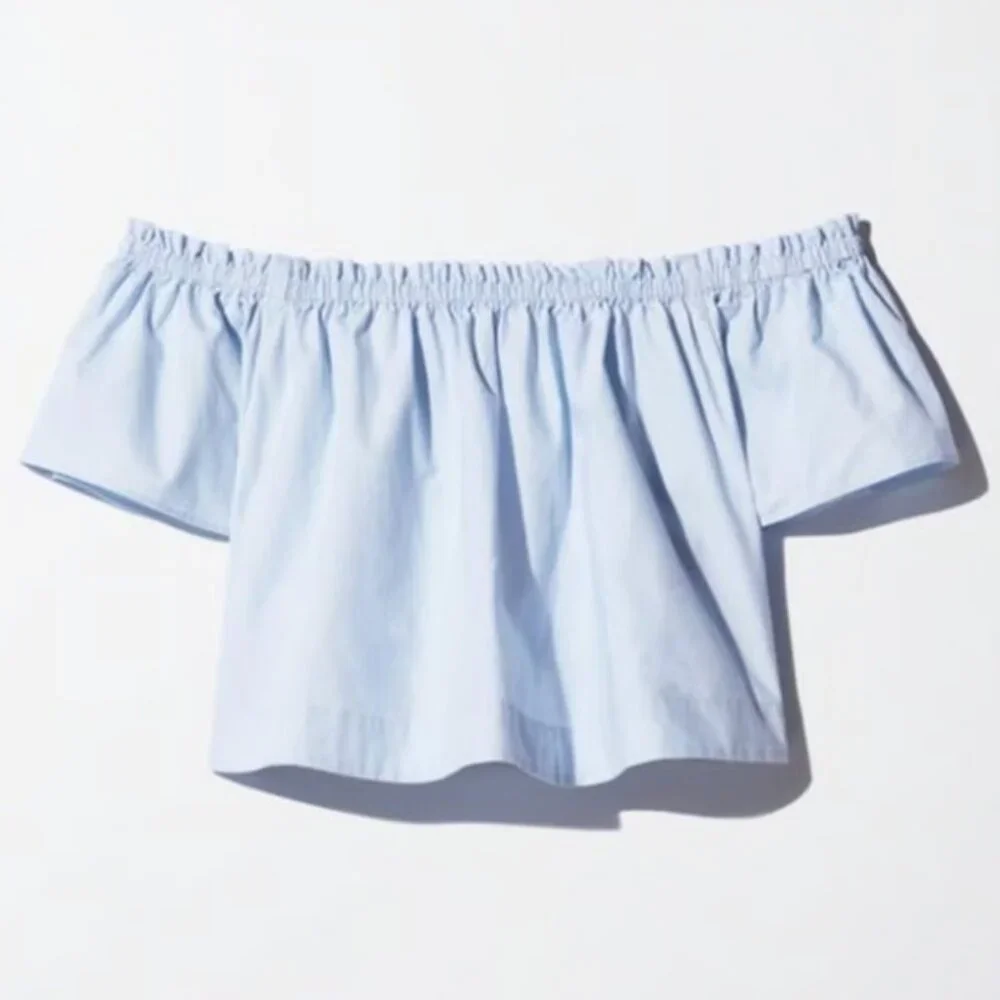 Wilfred Garance Blouse Light Blue off the Shoulder top size XS - Picture 1 of 6